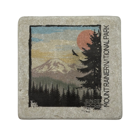 Mount Rainier Forest View Coaster Set