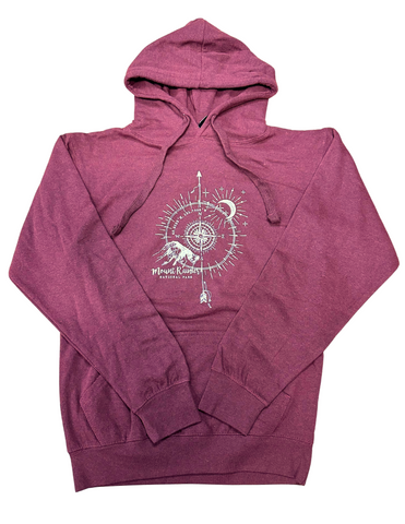 Heather Red Compass Hoodie