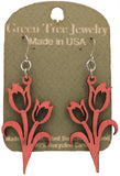 Tulip Wooden Earring