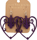 Heart Wooden Earring
