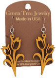 Tulip Wooden Earring