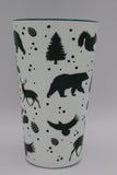 Pint Glass Raised Bear In Shield