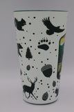 Pint Glass Raised Bear In Shield
