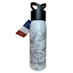 USA Made Liberty Topo Map Water Bottle 16oz