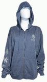 Flower Sleave Full Zip Hoodie