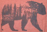 Tee Bear Silhouette Respect The Locals