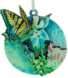 Butterfly And Flowers Ornament